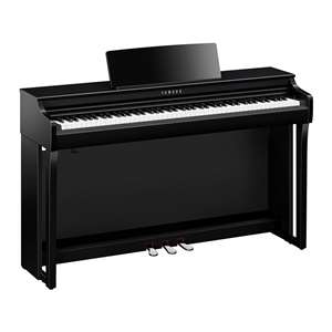 Yamaha Clavinova CLP-825 Grand Expression Modeling Digital Upright Piano with GrandTouch Pedals and Bench - Polished Ebony