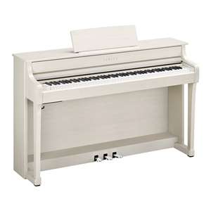 Yamaha Clavinova CLP-835 Grand Expression Modeling Digital Upright Piano with GrandTouch Pedals and Bench - White Birch