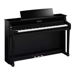 Yamaha Clavinova CLP-845 Grand Expression Modeling Digital Upright Piano with GrandTouch Pedals and Bench - Polished Ebony