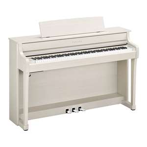 Yamaha Clavinova CLP-845 Grand Expression Modeling Digital Upright Piano with GrandTouch Pedals and Bench - White Birch