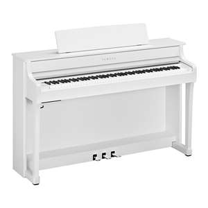 Yamaha Clavinova CLP-845 Grand Expression Modeling Digital Upright Piano with GrandTouch Pedals and Bench - White