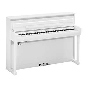 Yamaha Clavinova CLP-885 Grand Expression Modeling Digital Upright Piano with GrandTouch Pedals and Bench - White