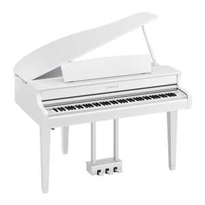 Yamaha Clavinova CLP-865GP Grand Expression Modeling Digital Grand Piano with GrandTouch Pedals and Bench - Polished White