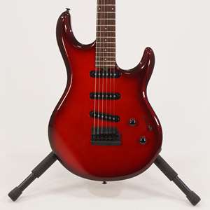 Music Man Luke 4 SSS - Scoville Red with Figured Roasted Maple Neck and Rosewood Fingerboard (Used) with Mono Case