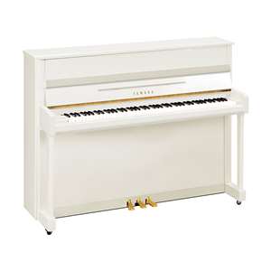 Yamaha SILENT Series b-Series b2 Upright Acoustic Piano with SC3 Silent System - 44.5" Polished White