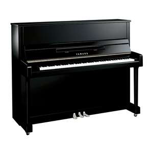 Yamaha SILENT Series b-Series b3 Upright Acoustic Piano with SC3 Silent System - 48" Polished Ebony with Chrome