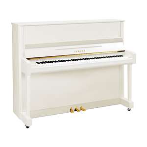 Yamaha SILENT Series b-Series b3 Upright Acoustic Piano with SC3 Silent System - 48" Polished White