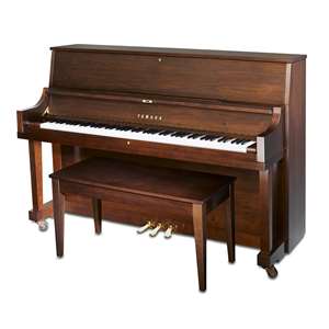 Yamaha SILENT Series P22 SC3 Studio Upright Piano with SC3 Silent System - 45" Satin American Walnut Finish