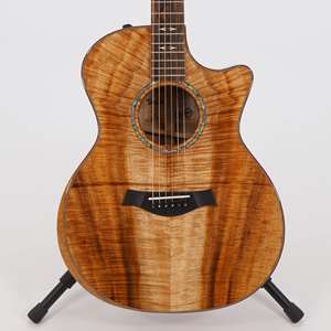 Taylor Custom Shop Grand Auditorium AA Hawaiian Koa Acoustic-Electric Guitar with Venetian Cutaway and Expression System 2