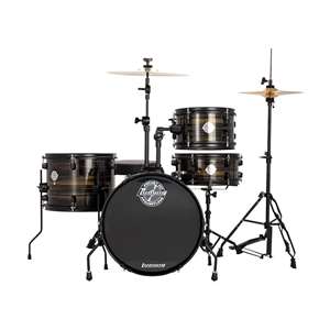 Ludwig/Questlove The Pocket Kit 4pc Complete Drum Set with Cymbals - Bronze Swirl with Black Hardware