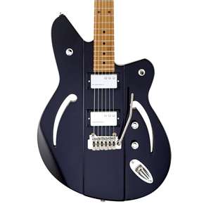 Reverend Airsonic W - Midnight Black with Roasted Maple Fingerboard