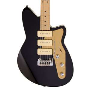 Reverend Jetstream 390 - Midnight Black with Roasted Maple Fingerboard