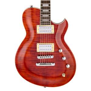 Reverend Roundhouse RA - Transparent Wine Red Flame Maple with Rosewood Fingerboard