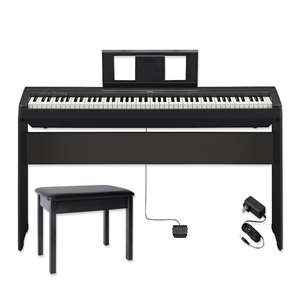 Yamaha P-Series P-45 Home Keyboard Bundle - 88-Key Weighted Action Digital Piano with Furniture Stand and Bench