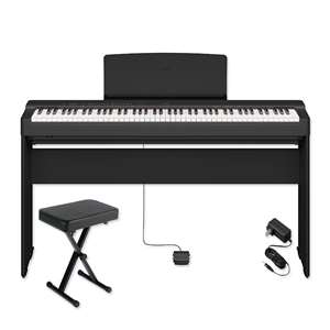 Yamaha P-Series P-225 Home Keyboard Bundle - 88-Key Weighted Action Digital Piano with Furniture Stand and Adjustable Bench