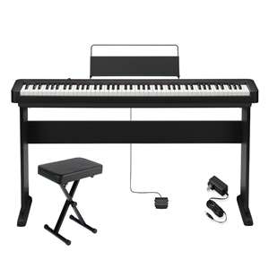 Casio CDP-S160 Home Keyboard Bundle - 88-Key Weighted Action Digital Piano with Furniture Stand and Adjustable Bench