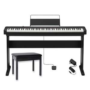 Casio CDP-S160 Home Keyboard Bundle - 88-Key Weighted Action Digital Piano with Furniture Stand and Bench