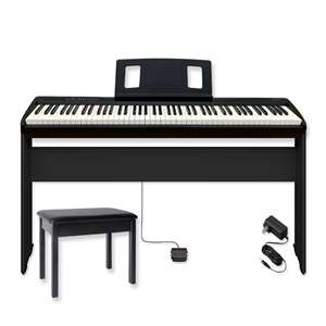 Roland FP-30X Home Keyboard Bundle - 88-Key Weighted Action Digital Piano with Furniture Stand and Bench