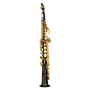 Yamaha Custom Z Series YSS-82ZRB Professional Bb Soprano Saxophone with One Piece Curved Neck - Black Lacquer