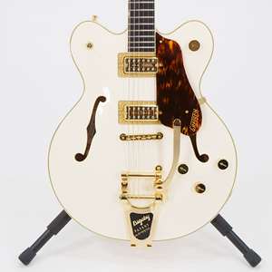 Gretsch G6609TG Players Edition Broadkaster Center Block Double-Cut with String-Thru Bigsby and Gold Hardware - Vintage White with Ebony Fingerboard