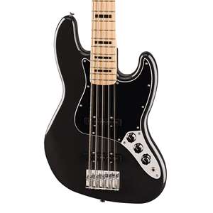 Squier Affinity Series Active Jazz Bass V - Black Metallic with Maple Fingerboard