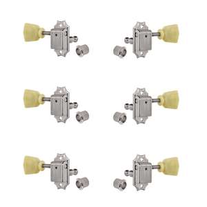 Allparts TK-0770-001 Gotoh SD90 Vintage Style 3x3 Tuning Keys with Keystone Buttons - Nickel (Set of 6)