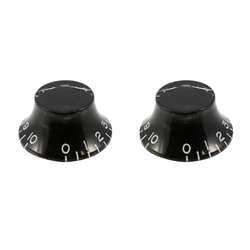 Allparts PK-0140-023 Vintage Style Bell Knobs - Black (Pair)