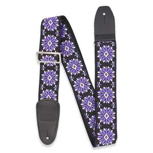 Henry Heller Woven Jacquard Guitar Strap - Multicolor Purple 2" with Nylon Backing