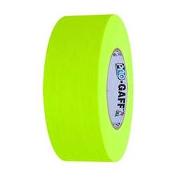 Pro Gaff Matte Cloth Gaffers Tape - Fluorescent Yellow (2 inch)