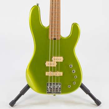 Charvel Pro-Mod San Dimas Bass PJ IV - Lime Green Metallic with Caramelized  Maple Fingerboard Green Precision Alder